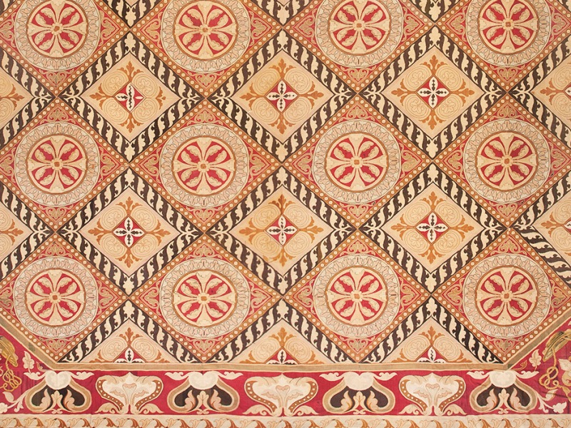 Needlepoint Carpet with Roman Catholic Design
