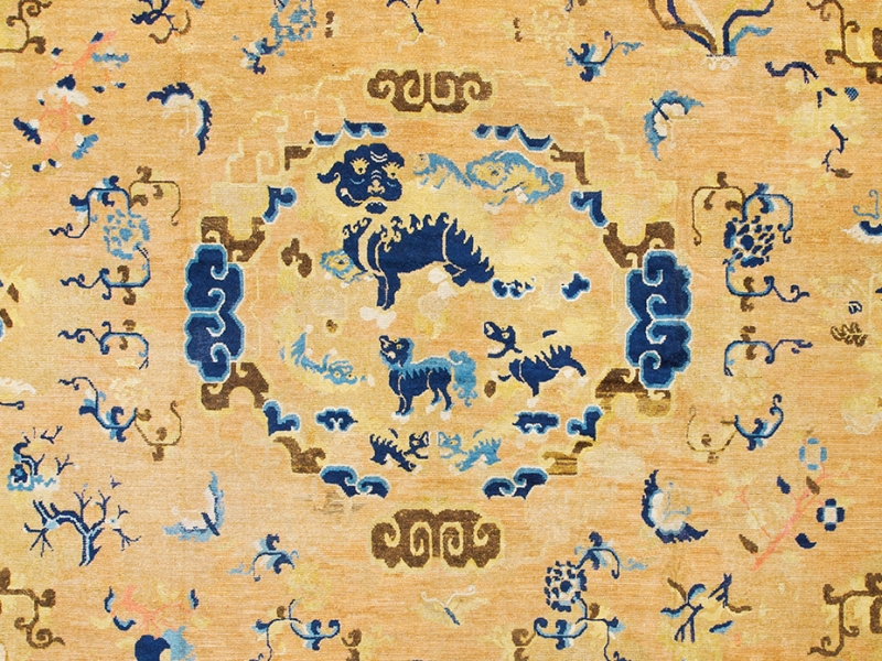 Variation of Mandarin Nine Lion Dog Carpet